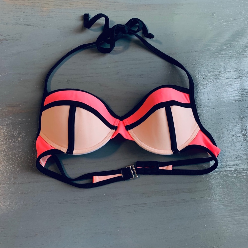 Push up neon pink swim bikini top target